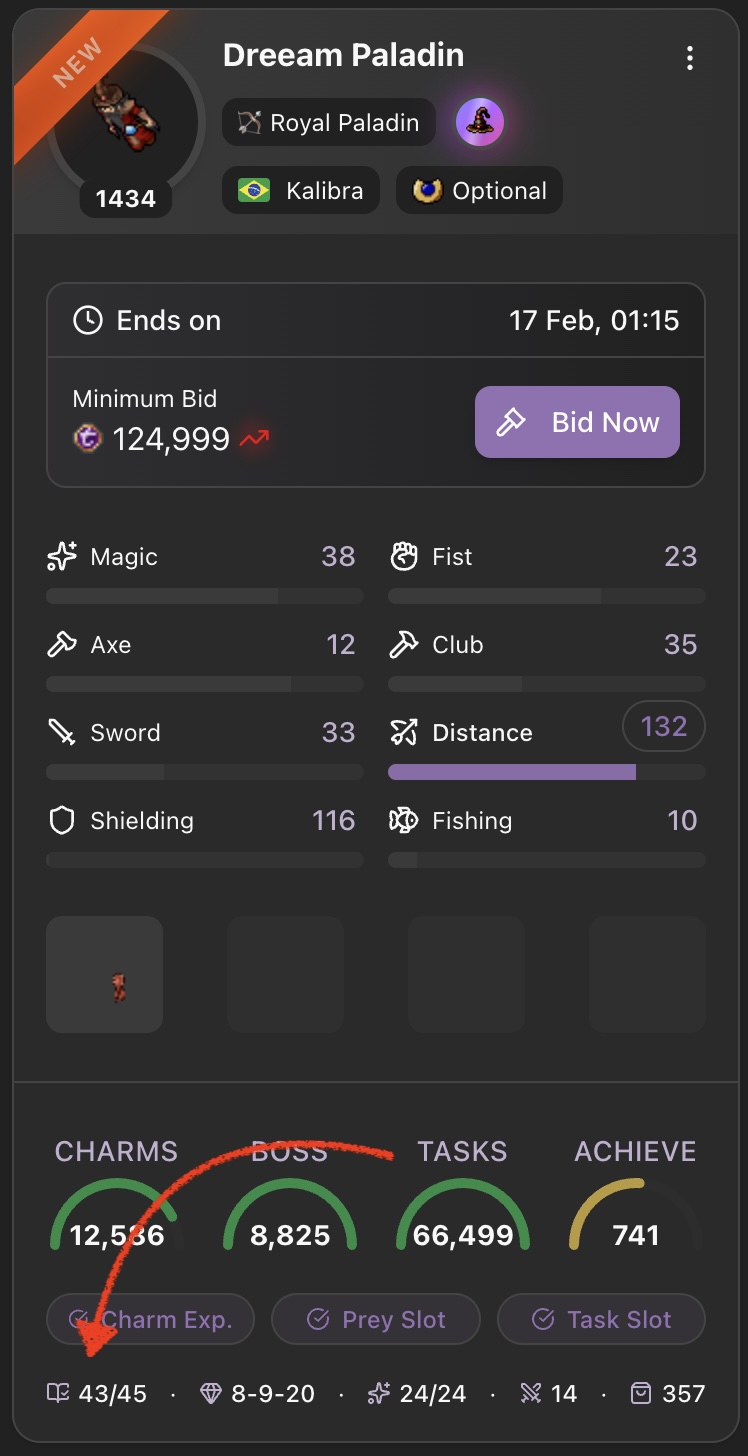 Auction Card Update